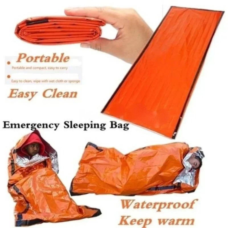 Survival Blanket Reflective - 1 Stück PE-Notfalldecke Isolierende Schlafsack für
