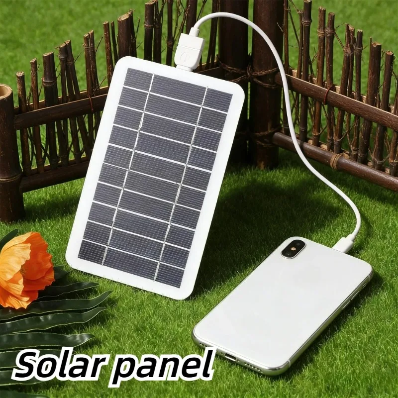 Solar Emergency Charger - 5V 5W Solarpanel-Ladegerät mit USB-Schnittstelle, wasserdicht,