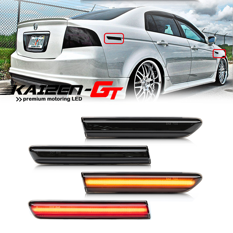 Signal Flare Kit - Getönte LED-Seitenmarkierungsleuchten (vorne gelb / hinten