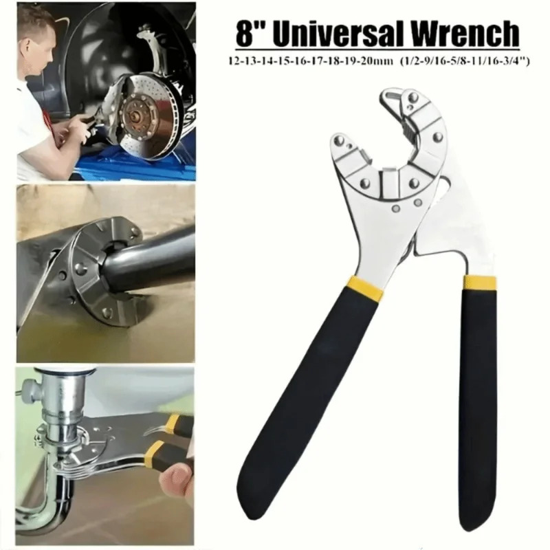 Multi Tool Plier - Klemmbare Multifunktions-Greifzange, verstellbarer 8-Zoll-Schraubenschlüssel, universeller Hochleistungs-14-in-1-Universalschlüssel
