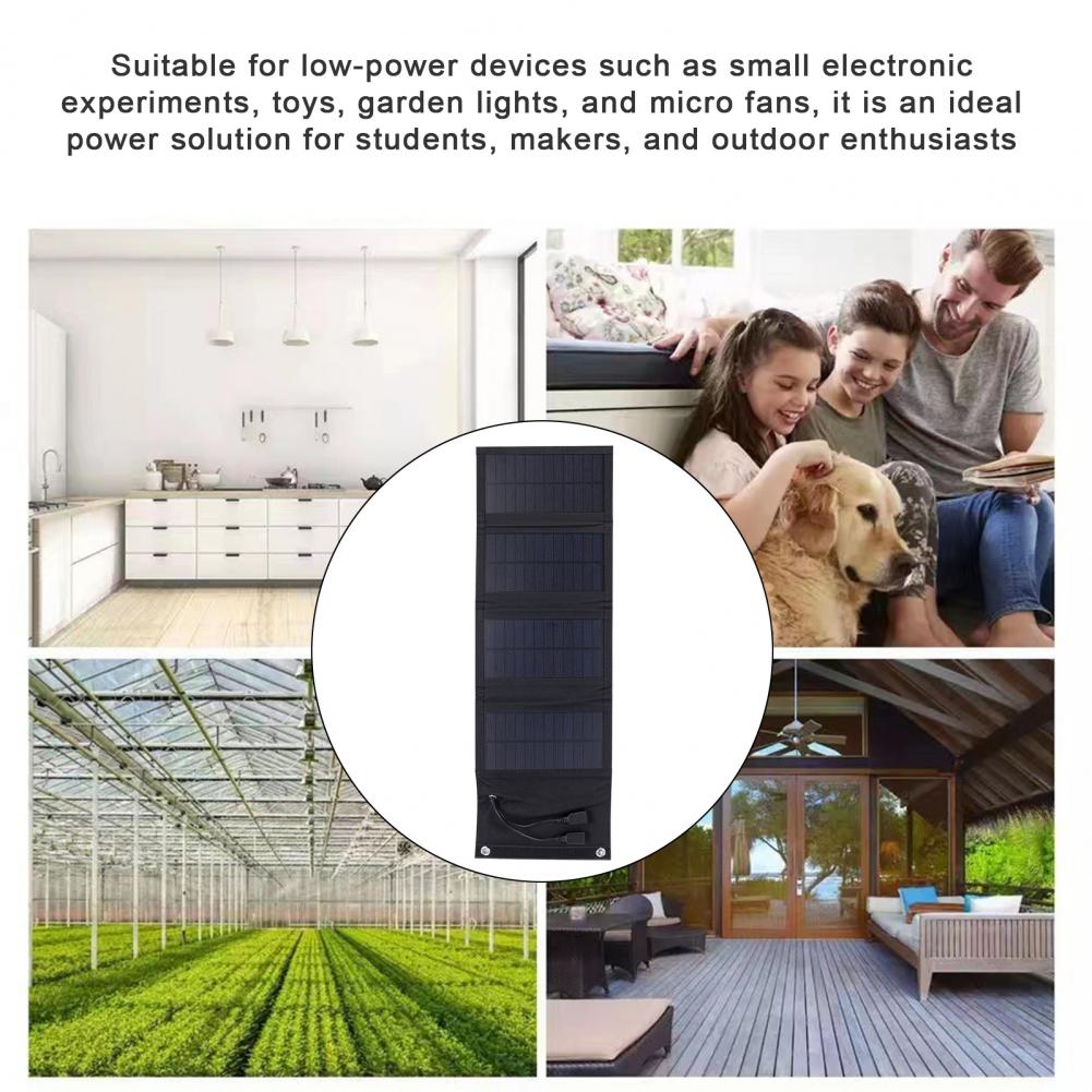 Solar Emergency Charger - Leichtes, faltbares Solarpanel-Ladegerät, 7 W, tragbare