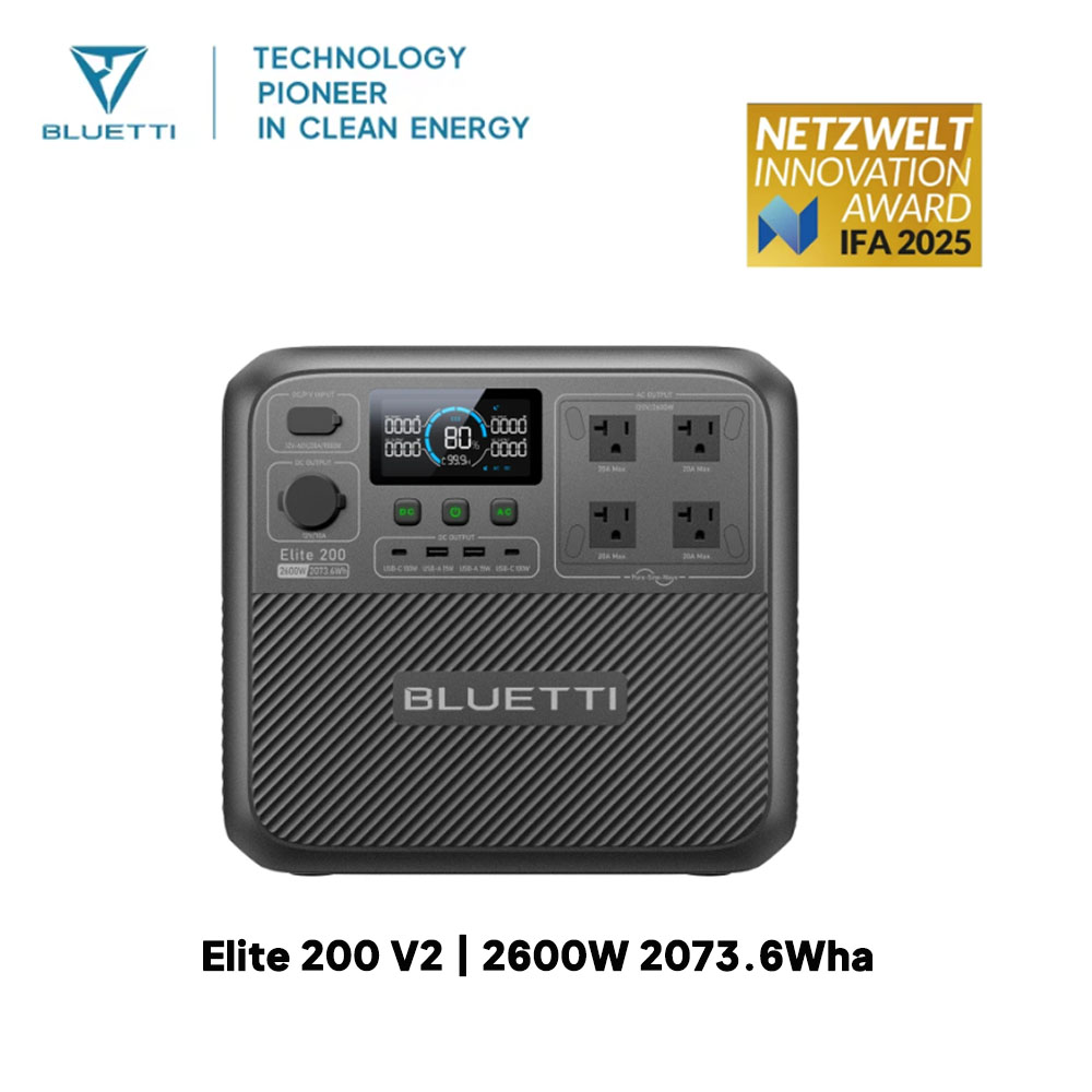 【Renew】BLUETTI Elite 200 V2 Tr – Solar Emergency Charger Bewertung und Preis